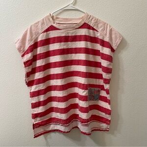 Jazzman striped t shirt white red vintage medium